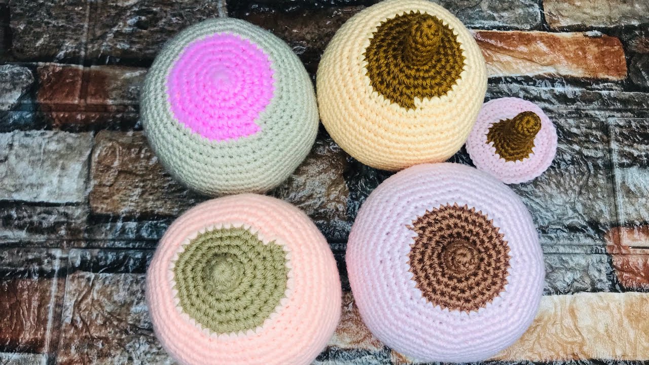 ✨Tipos de pezones tejidos a Crochet 🧶 tetas de diferentes tamaños 👩‍🍼✔️HeydCrochet