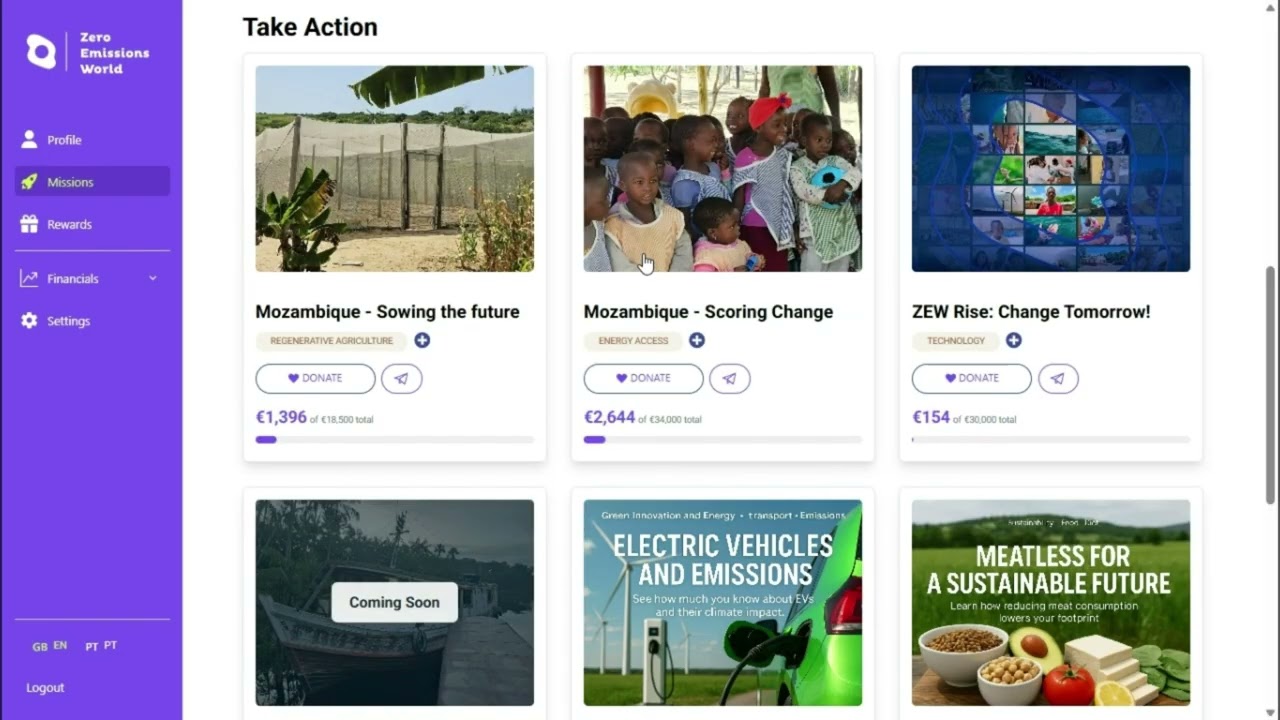 ZEW Platform Demo &ndash; Fun, Transparent Giving