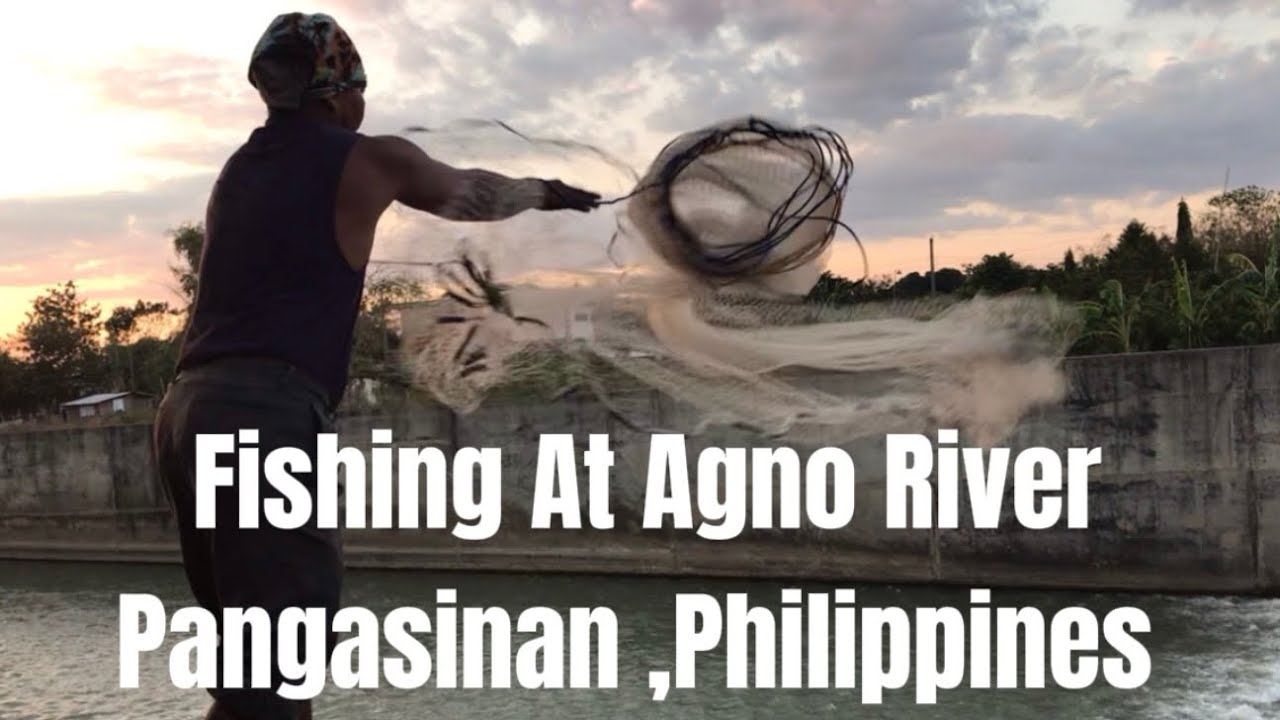 Fishing At Agno River,Pangasinan,Philippines 