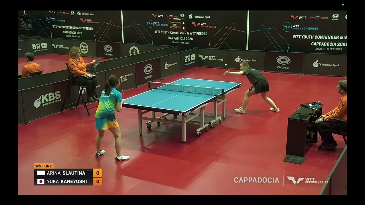 Арина Слаутина vs Yuka Kaneyoshi 兼吉優花 WTT FEEDER CAPPADOCIA 1 SET 