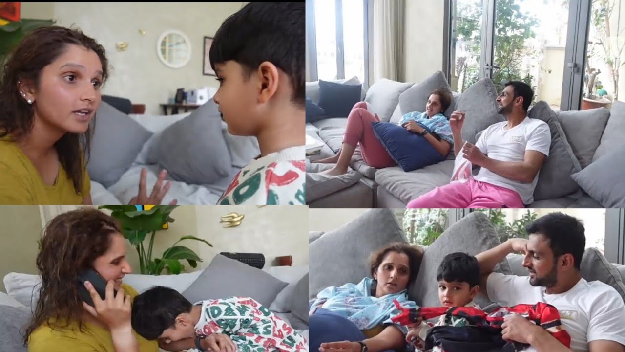 Sania Mirza Sister Anam Mirza with shoaib Malik in Indian House | Shoaib Malik with Izhan Mirza
