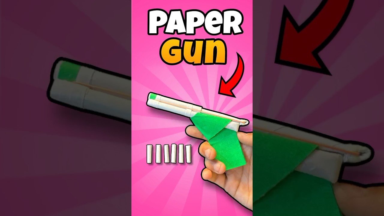 How to Make Easiest Paper Gun😱#shorts