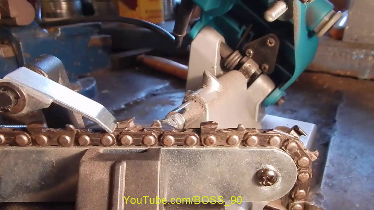 Станок для заточки цепей в действии Sadco SCS85 Pro