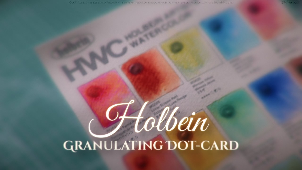 Swatching 24 HWC Granulating WATERCOLOR  (no talking)