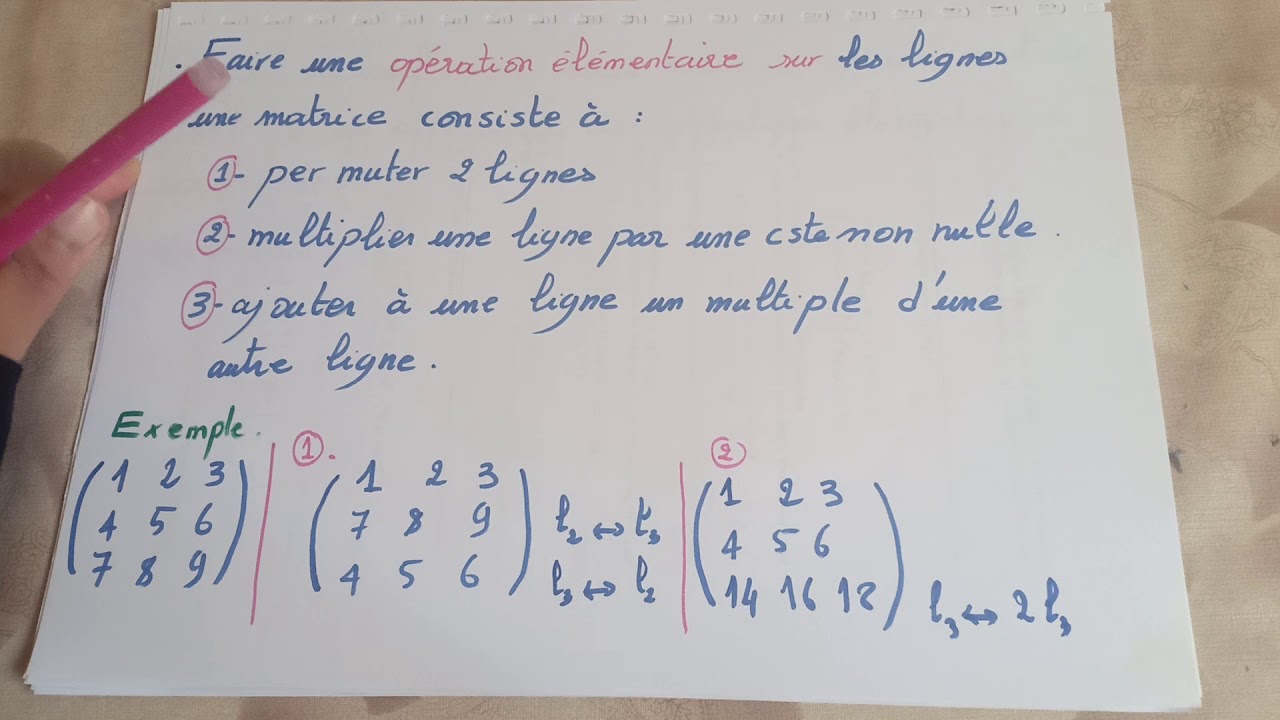 Matrices échelonnée