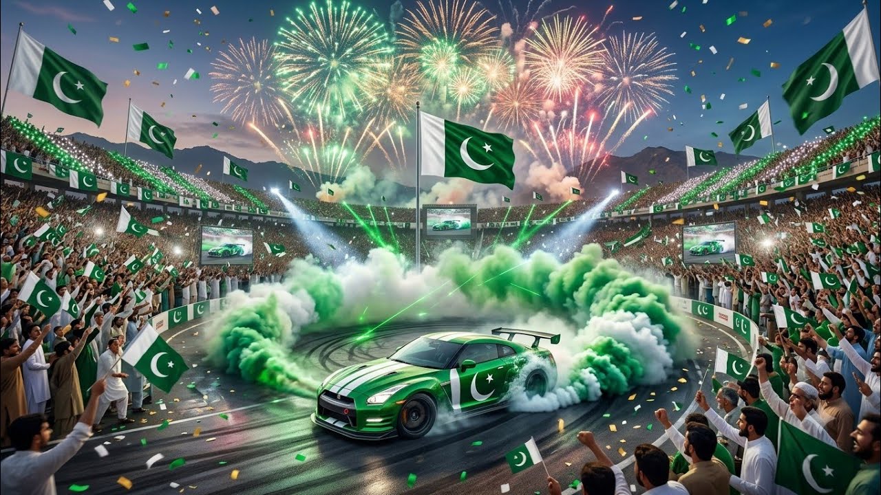 14 August Pakistan Grand Celebration 🇵🇰 | Epic Fireworks & Supercar Show