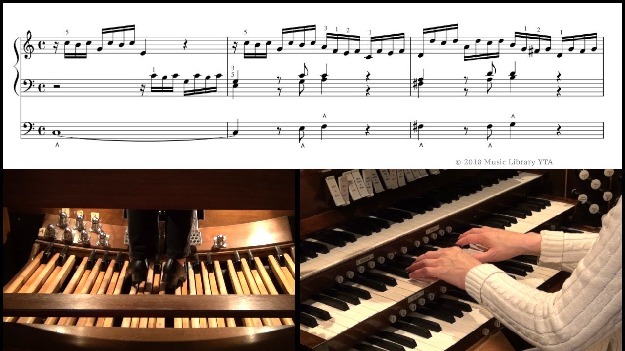 Bach, BWV 553, Prelude & Fugue in C major (Sheet music)バッハ８つの小前奏曲とフーガ１番ハ長調 (楽譜付)