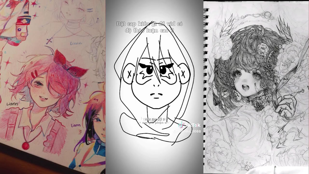 tổng hợp tiktok vẽ art của các đại thần// cap : của ai vô nhận nè