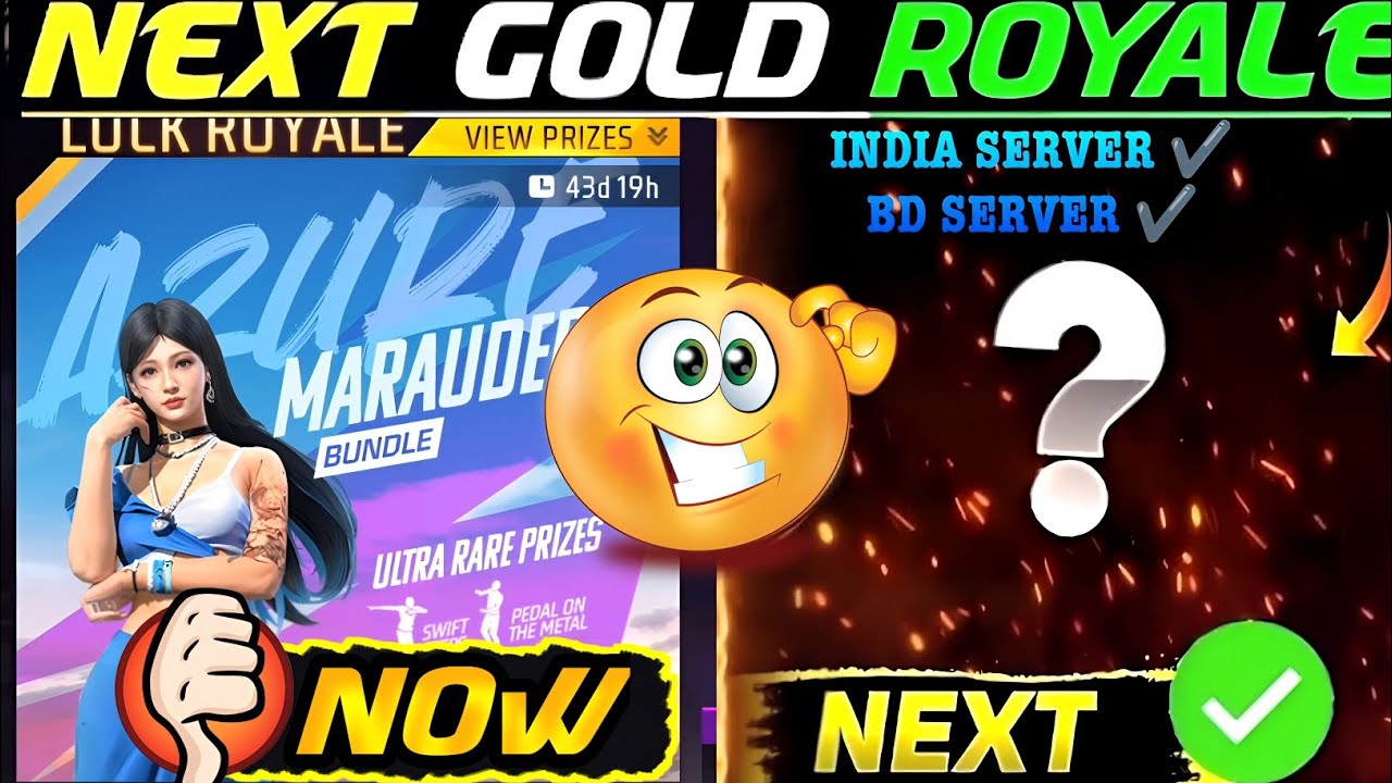 Next Free Fire Max Mein Gold Royale Bundle New Ob53 Update May 2026 In India Server Gold Royale FF