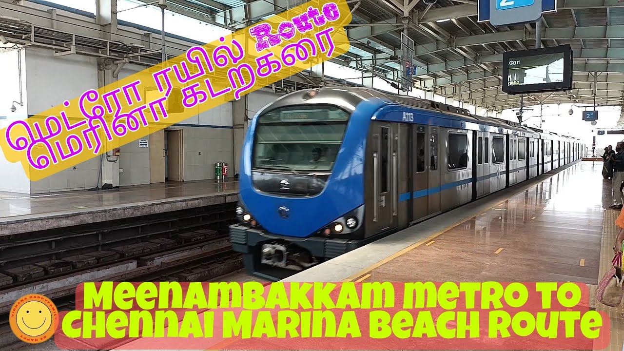 Meenambakkam metro to Chennai Marina Beach | Marina Beach road.