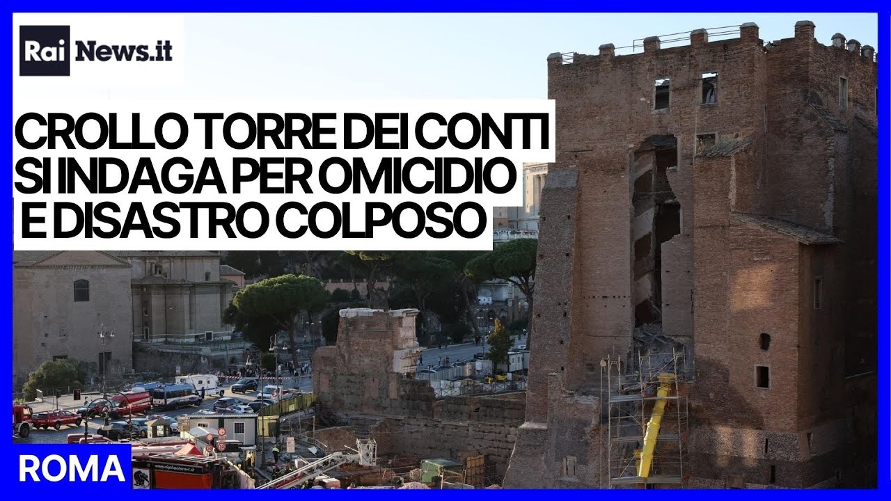 Crollo Torre dei Conti. Si indaga per omicidio e disastro colposo