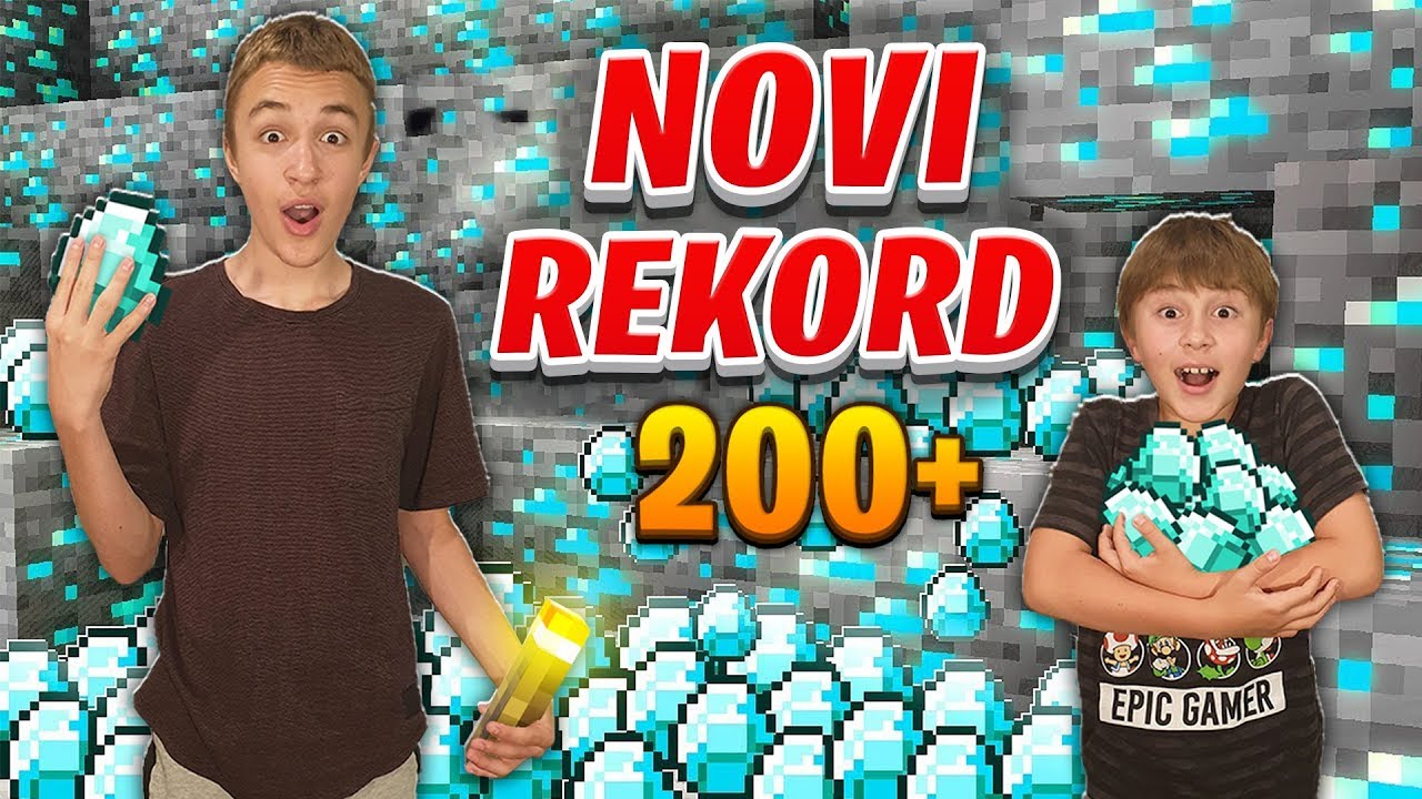 OVO NIJE NORMALNO! NAŠ NOVI REKORD ZA DIJAMANTE! - Minecraft Preživljavanje sa Mladjim Bratom