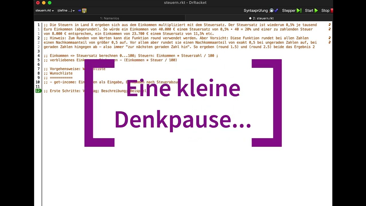 GdI 1 - Berechnung von Steuern