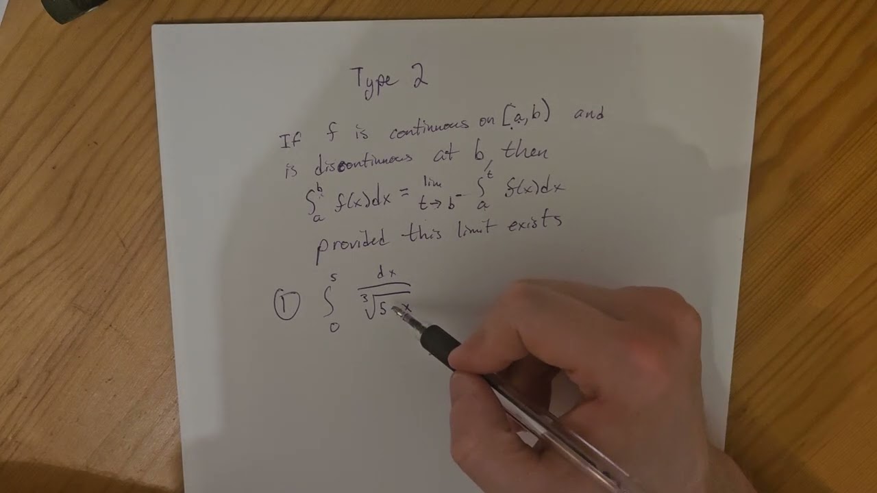 Type 2 Improper Integrals