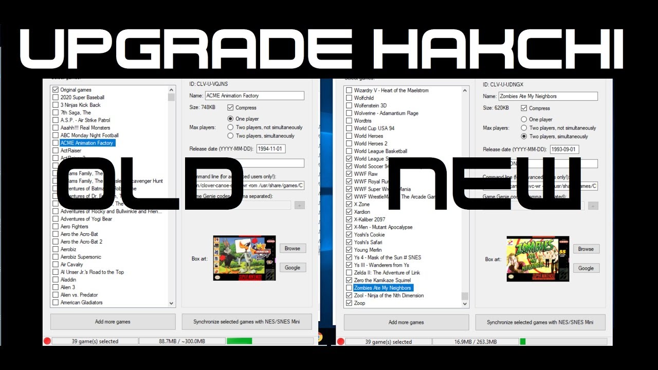 Upgrade Hakchi to latest version on Super Nintendo Classic Editon