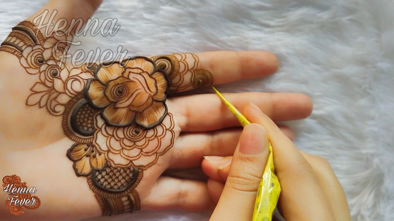 Новейший дизайн мехенди с яркими розами для Рамадана и Ид 2026 | Пошаговая инструкция | Хна-лихор...