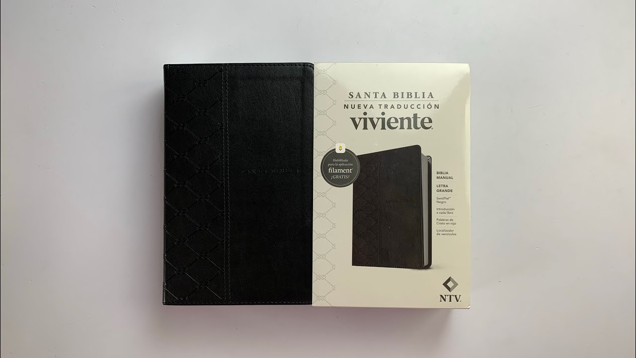 Biblia NTV, letra grande con Filament, Negro - Nueva Traducción Viviente