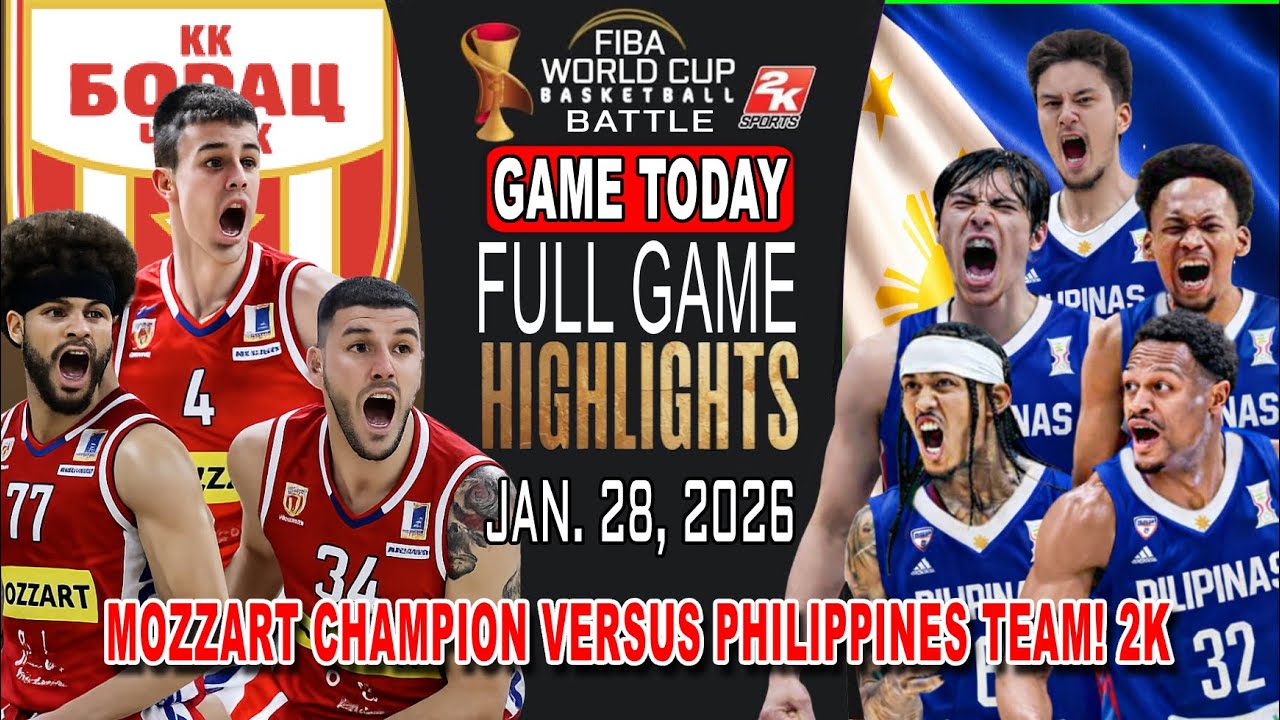 GILAS PILIPINAS vs MOZZART GAME TODAY January 28, 2026 - Philippines Shocking Fantastic Plays! 2k