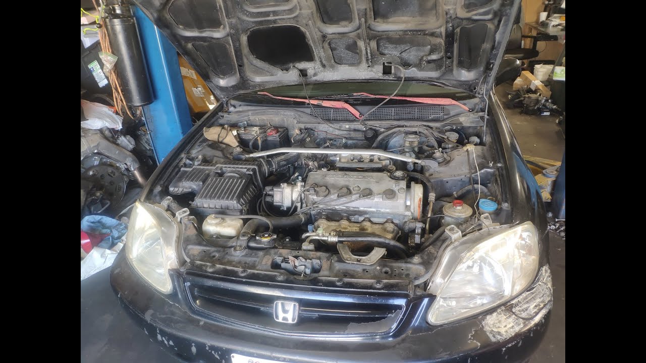 Замена сальника коленвала Хонда Цивик Honda civic Crankshaft Oil Seal Change