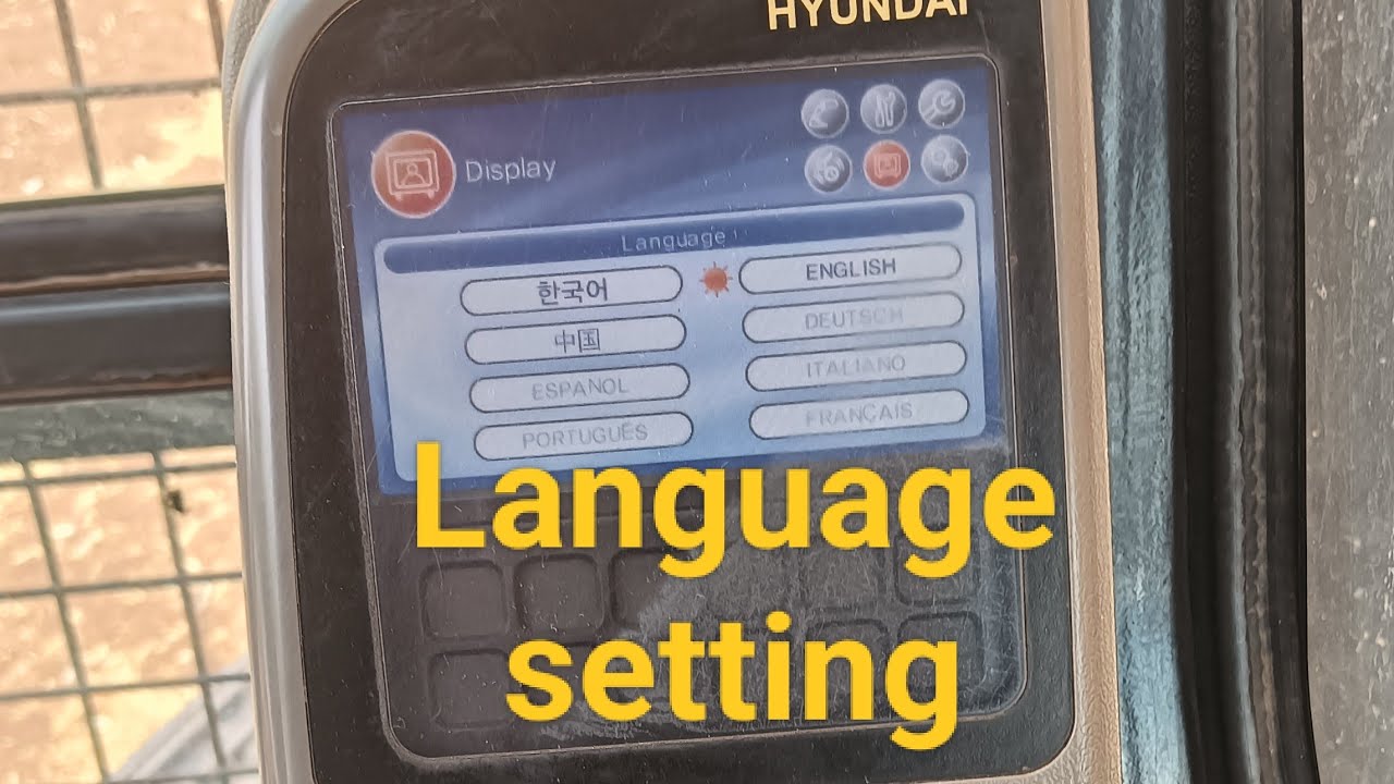 Hyundai 210 Machine All metre language setting language kaise setting kiya jaaye