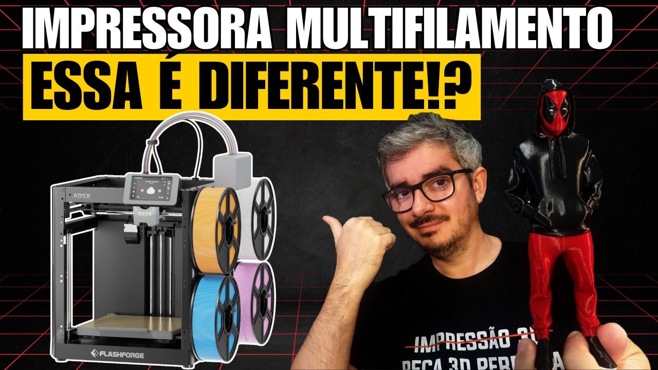 Unboxing e Montagem Rápida: Impressora 3D Multicor em Minutos! Flashforge AD5X