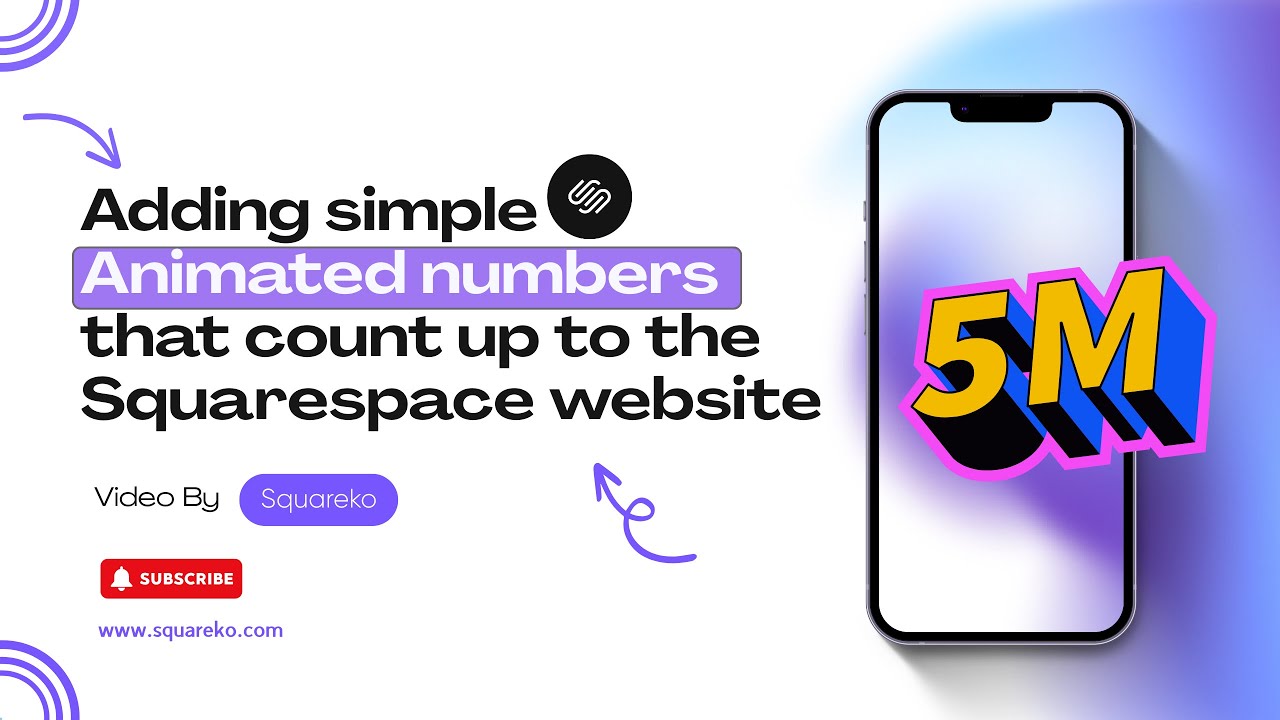 Adding simple animated numbers that count up to the Squarespace website | Squareko