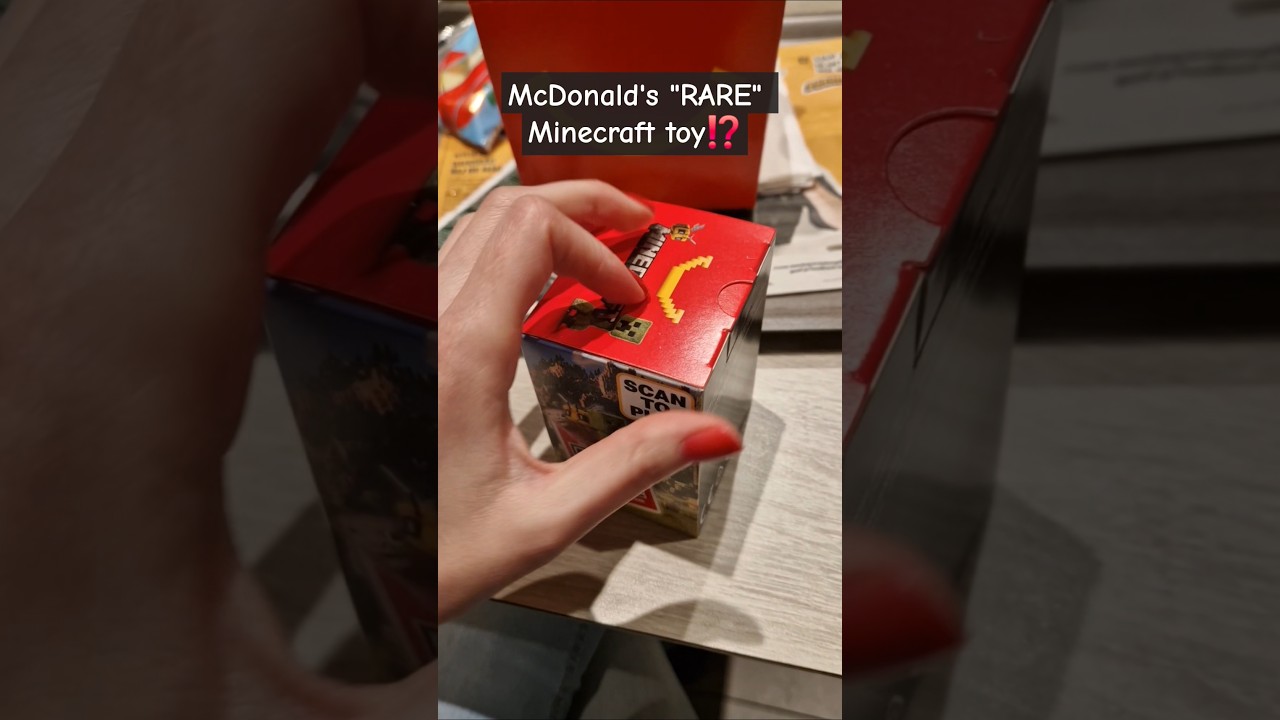 Is this a rare toy⁉️😱🤔 #minecraft #mcdonalds #minecraftmemes #happymeal #minecraftmovie