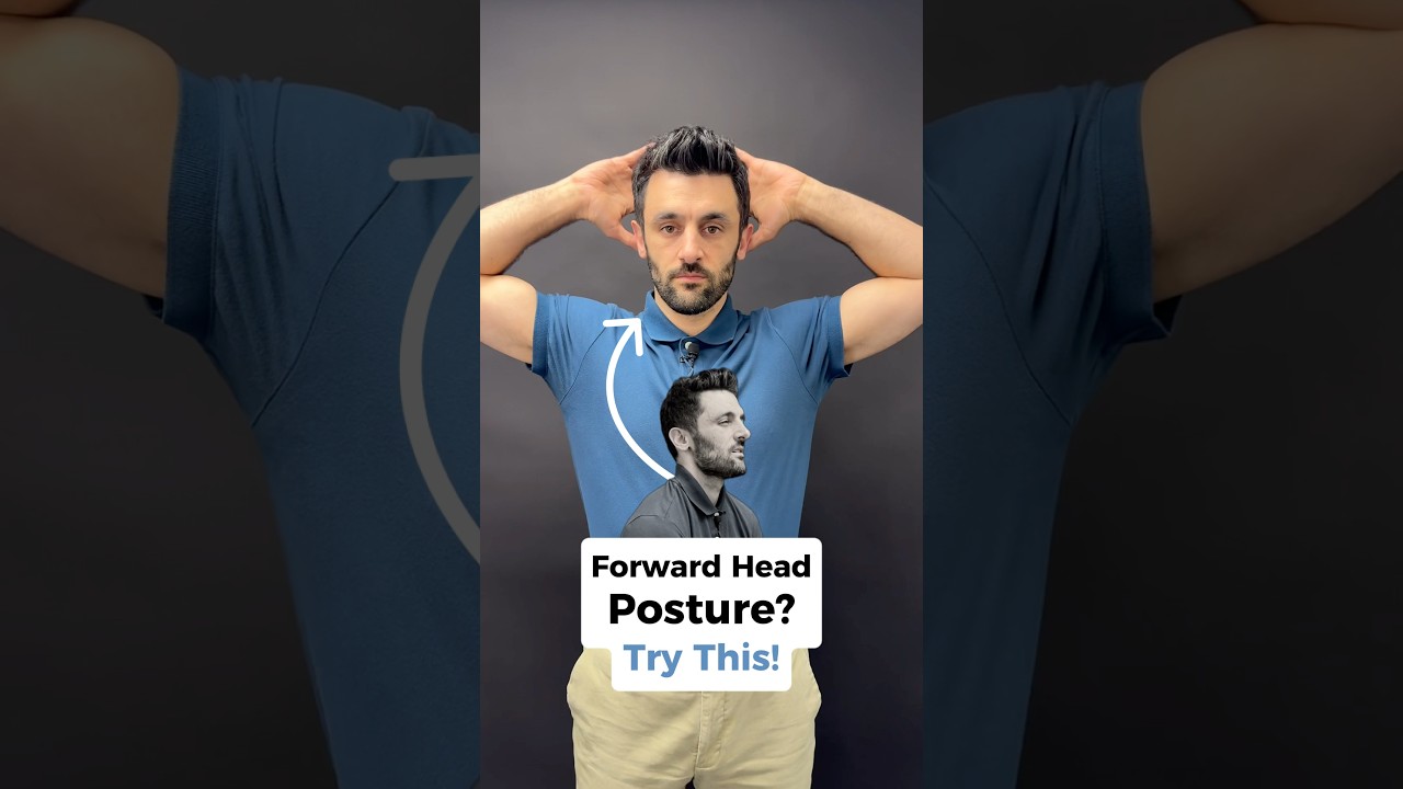 Try this if you have forward head posture! #posture #posturecorrection #headaches #neckpainrelief