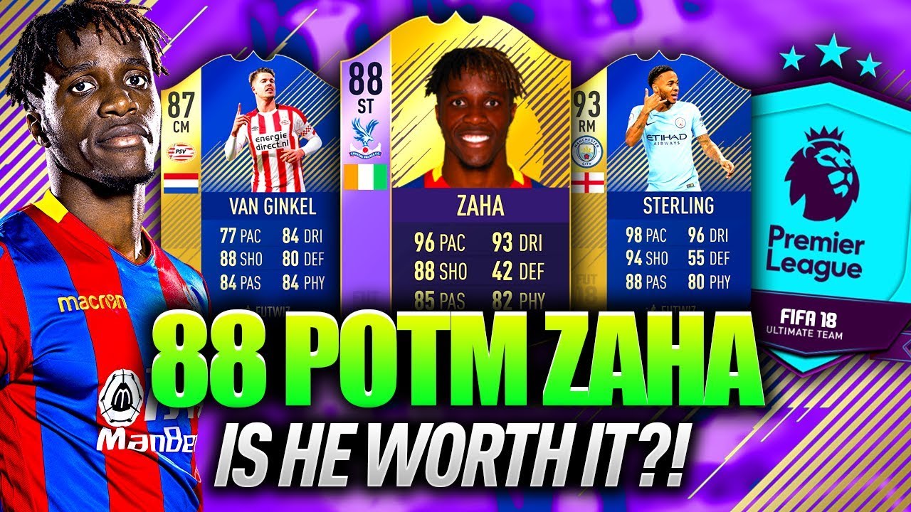 88 POTM ZAHA! IS HE WORTH IT?! FIFA 18 PL POTM SQUAD BUILDER!