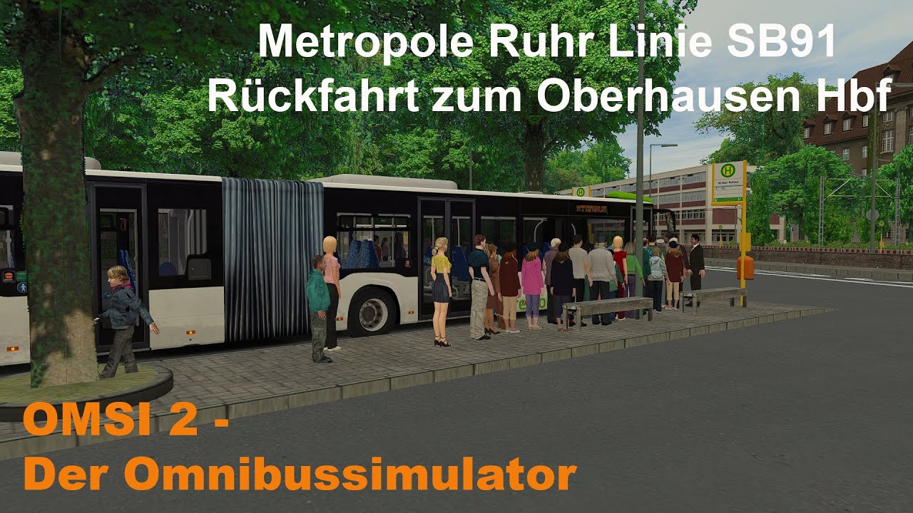 Omsi 2 Metropole Ruhr Linie SB91 Rückfahrt zum Oberhausen Hbf MB C2GÜ