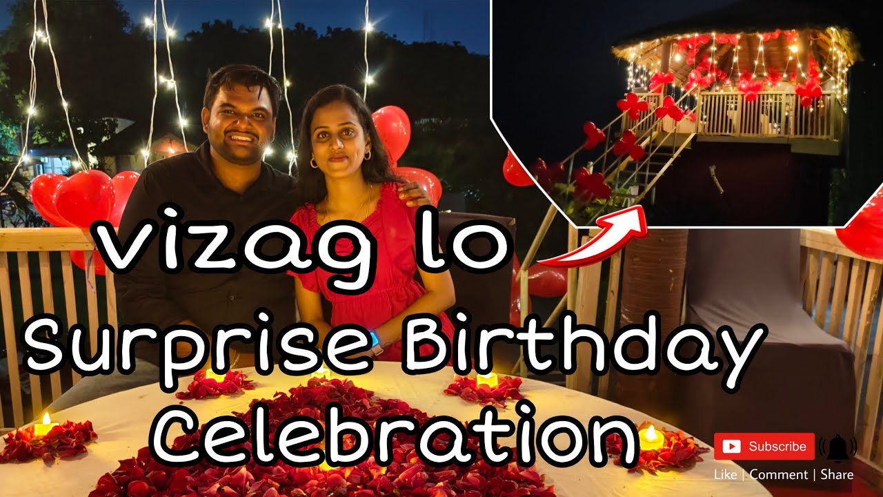 🎉 Vizag lo Romantic Surprise Birthday Celebration | Seaside Candlelight 💖 | NikuVichu Day 1 - Part 2
