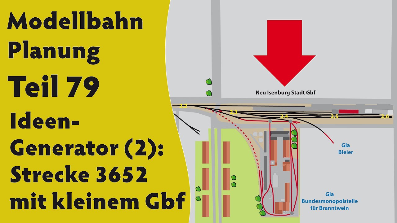 Modellbahn: Planung Teil 79  –  Ideen-Generator (2): Strecke 3652 mit kleinem Gbf