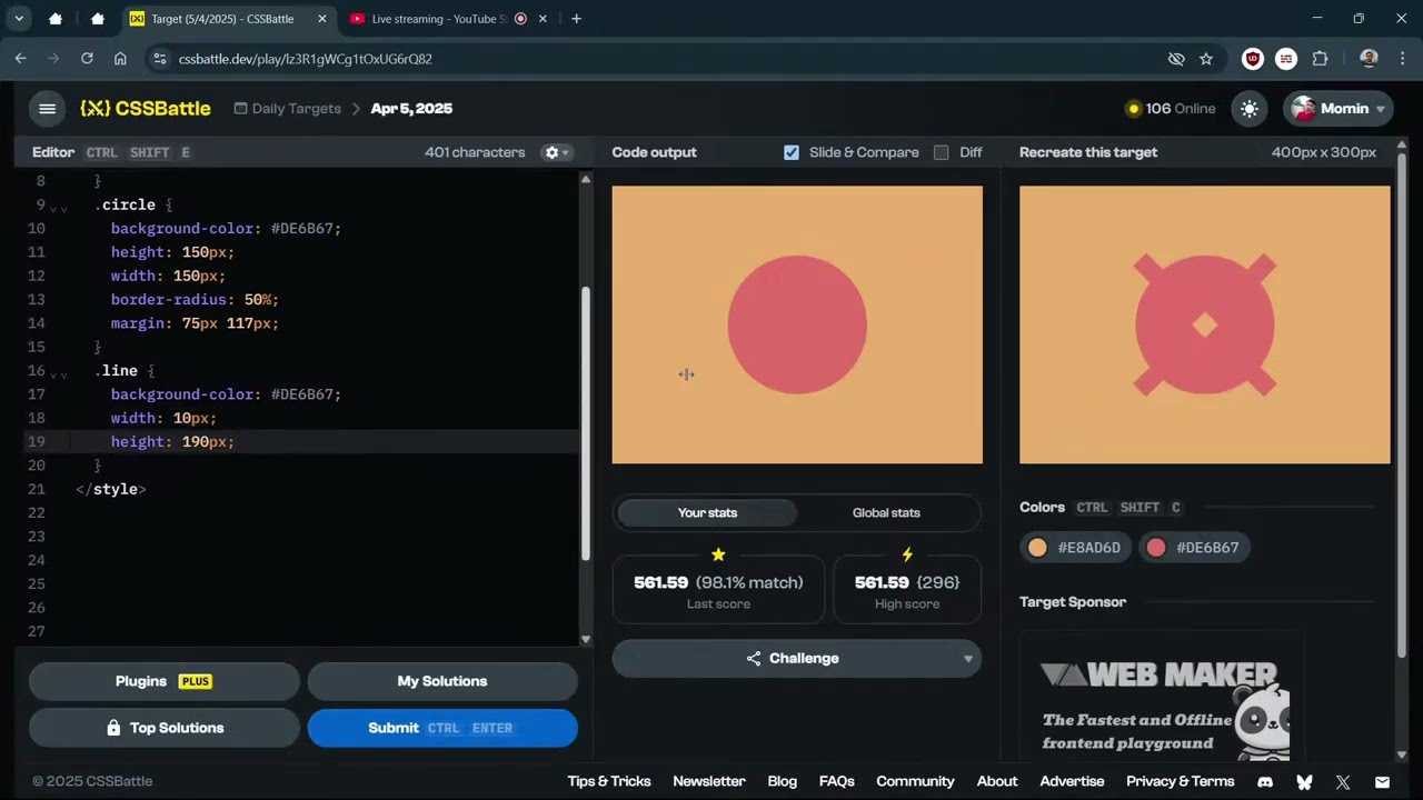 Daily Target | CSS Battle Live | April 2025 Grind with Momin Ahmad