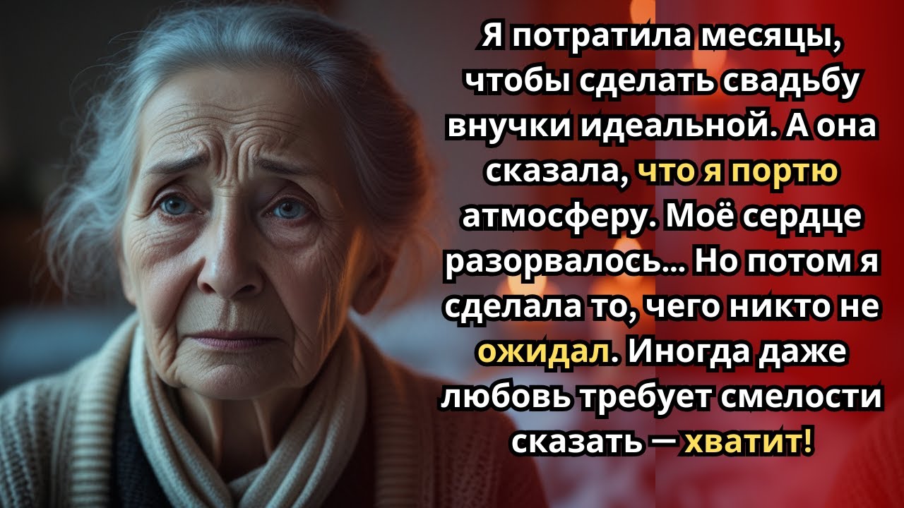 Моя внучка сказала, что я испортила ей атмосферу свадьбы — тогда я отменила всё!»