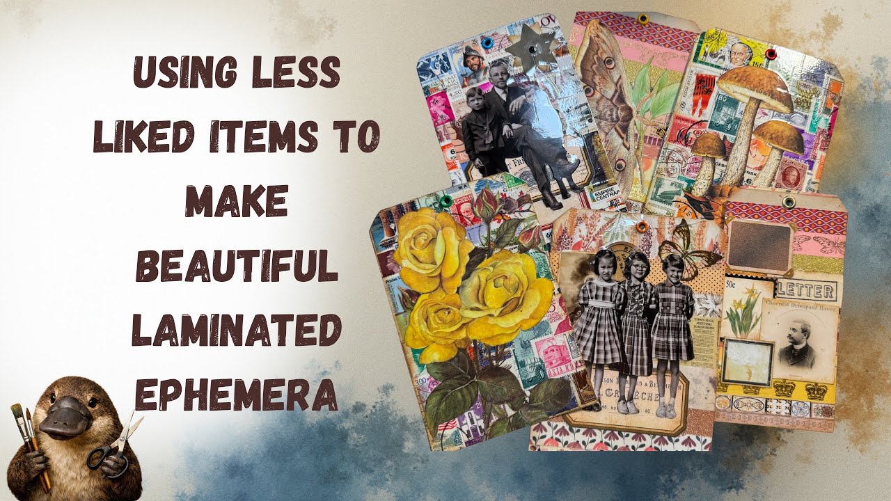 Using Less Liked Items to Make Beautiful Ephemera! #craftwithme #junkjournal #junkjournaling 