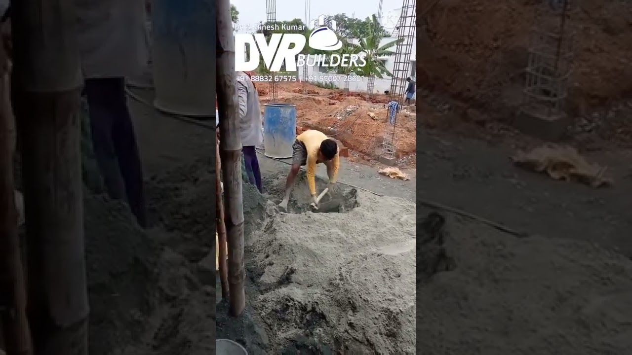 sand and cement mixing |