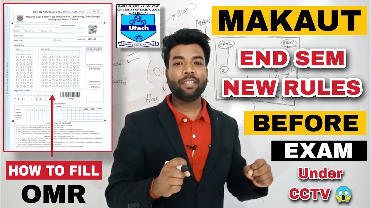 MAKAUT End Semester Exam New Rules | Filling OMR Sheet | Exam Under CCTV | Be Careful Before Exam.