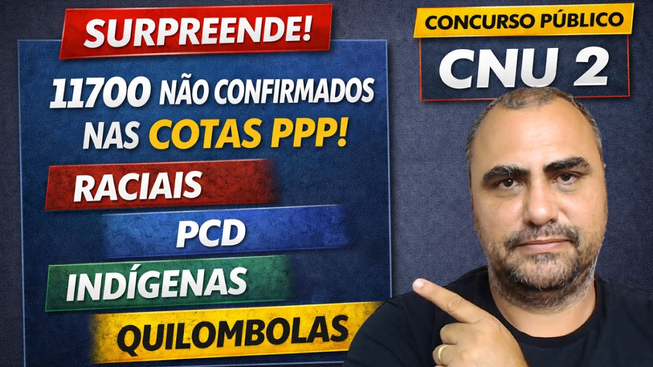 Concurso cnu 2 - Muita gente fora das cotas - veja a estat&iacute;stica