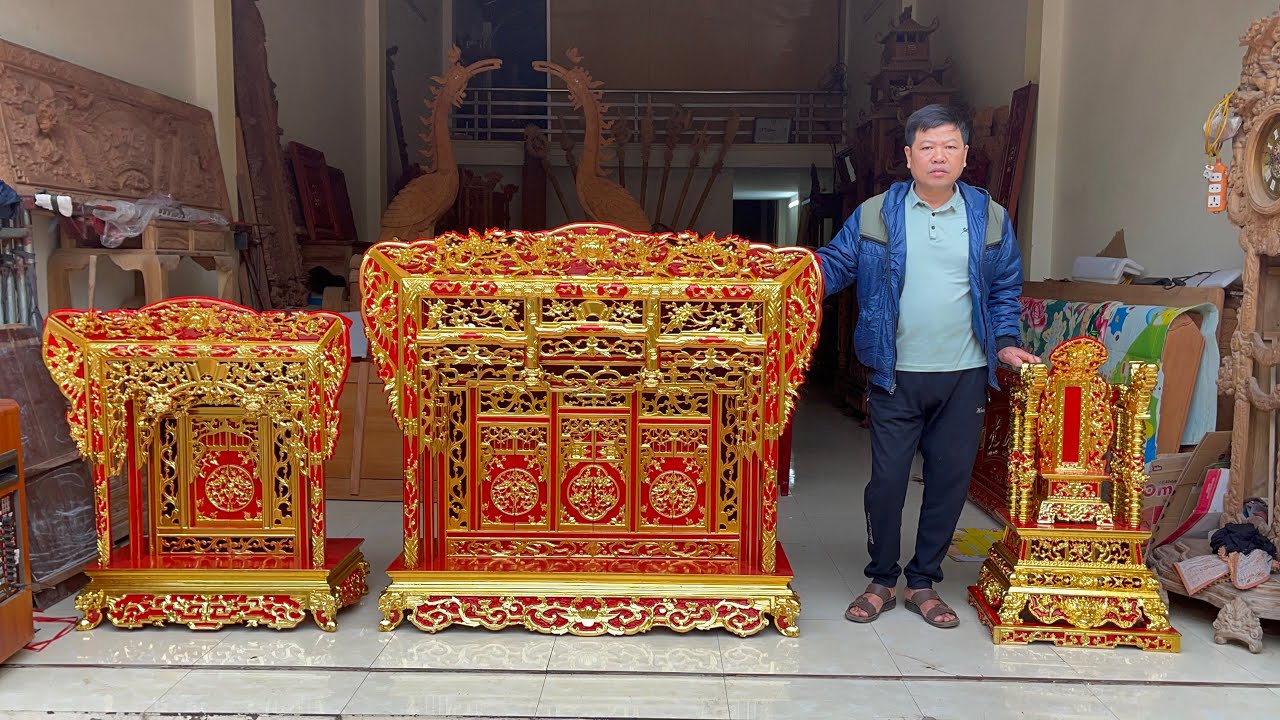 🔴Chọn Ngai Thờ hay Khám Thờ Gia Tiên là Tối Ưu. Đồ Gỗ Hiền Lanh. 0986883349