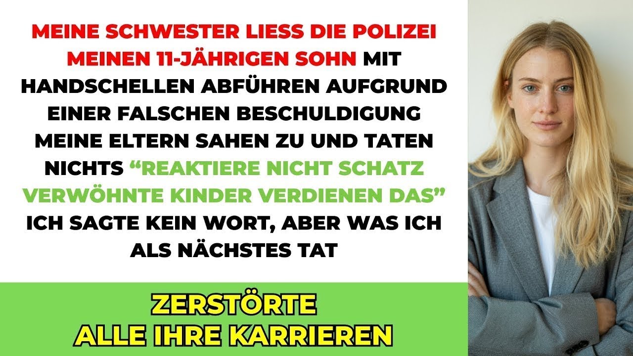 Meine Schwester Ließ Die Polizei Meinen 11 Jährigen Sohn In Handschellen Wegen Einer Lüge Abführ