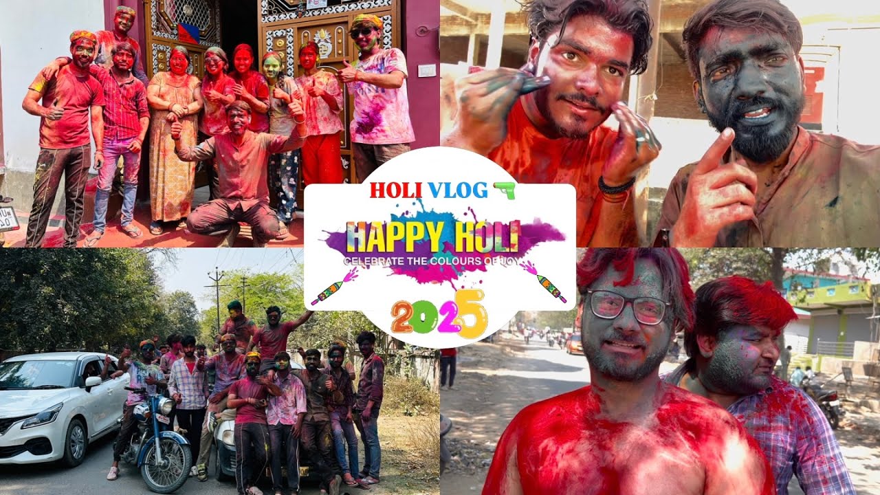 Happy Holi 2025 (14/03/2025) #holi #youtubevlog #holivlog #farrukhabadvlogs