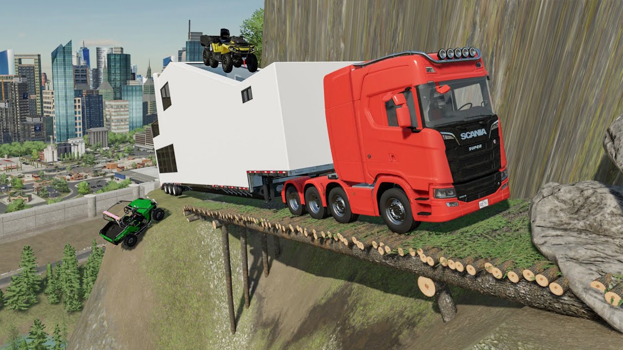 Traversée de la route de la mort en convoi exceptionnel | FS 22 roleplay