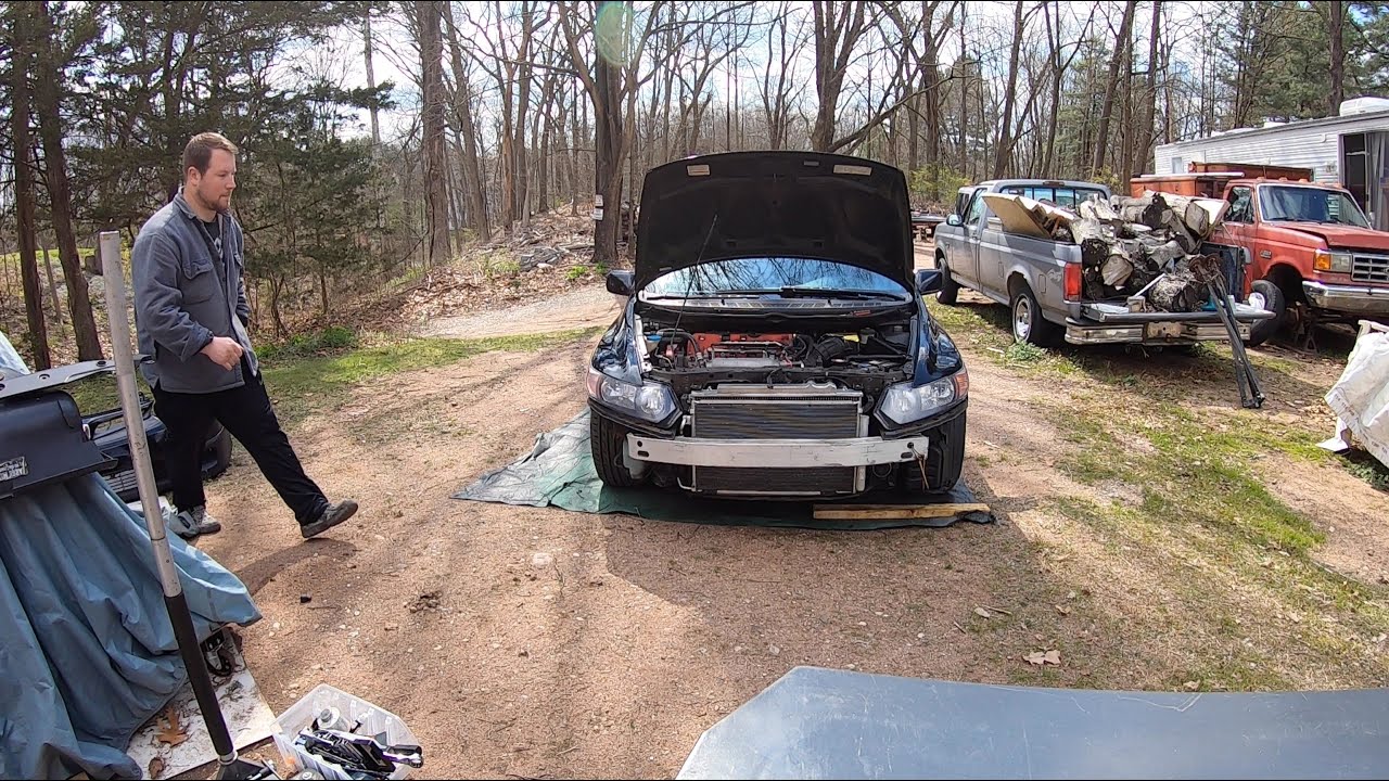 Honda Civic Si Engine REMOVAL Part 1 (Intake, battery, ecu)
