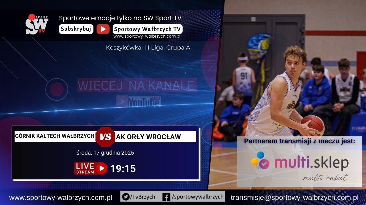 LIVE: 3 Liga Koszykówki: Górnik Wałbrzych - AK Orły Wrocław