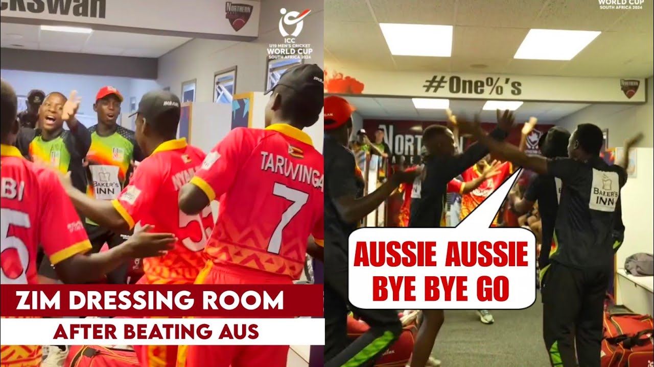 Zimbabwe Team Dressing Room Celebration After Beating Australia | ZIM Dressing Room Today