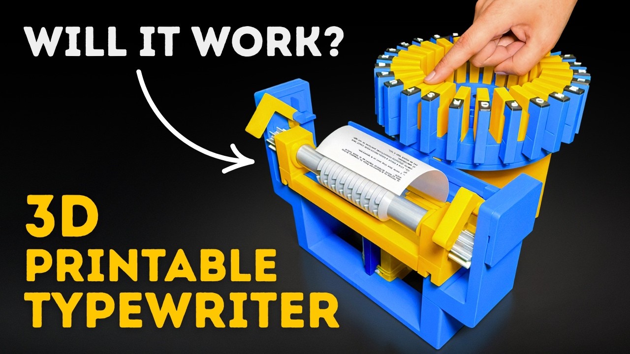 How I Accidentally Invented a New Kind of Typewriter [3D Printed]