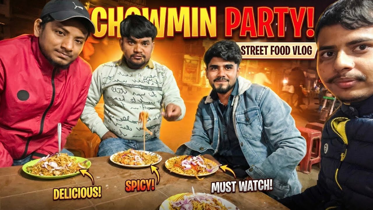 DAY:-21/365 Street Food Chowmin 🍝🍜|| The Shibu Vlogs