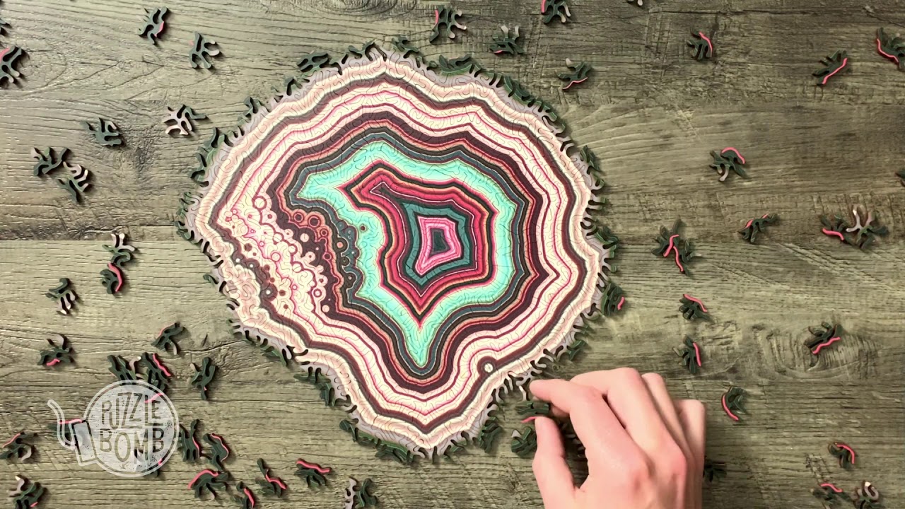 Nervous System - Orbicular Geode Wooden Puzzle Timelapse