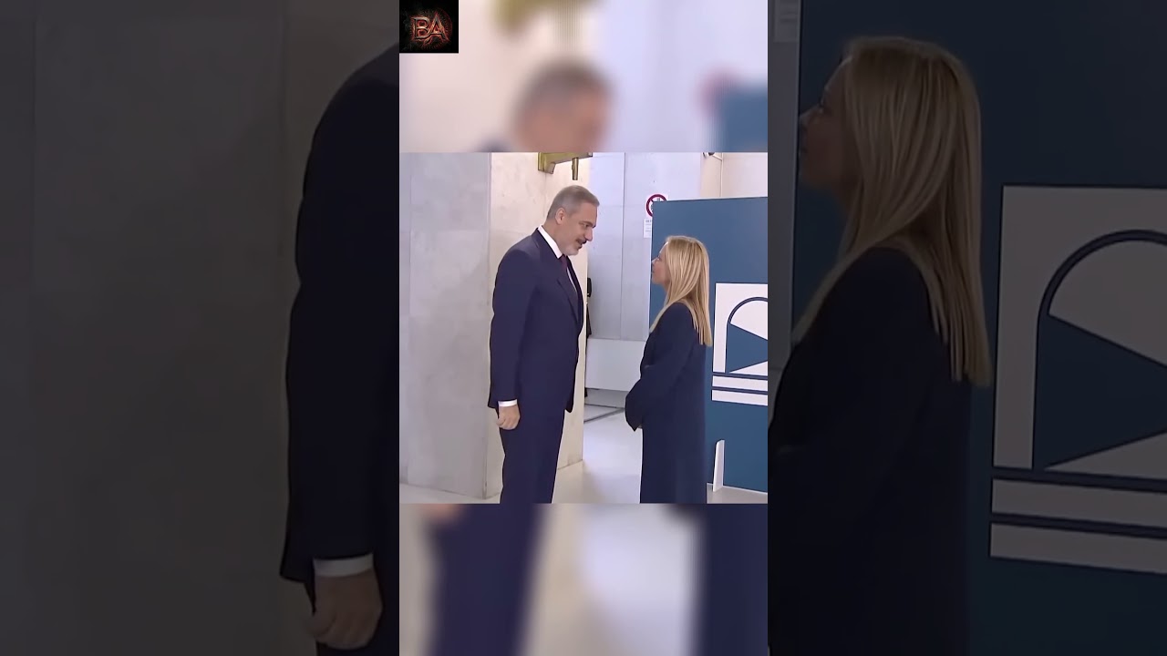 Hakan Fidan Enters the Hall! Welcomed by Meloni #hakanfidan #meloni