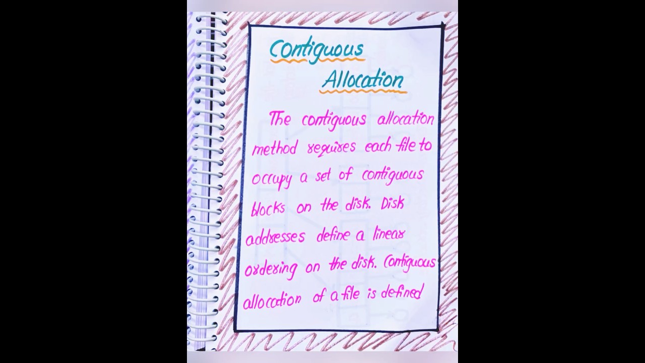 Contiguous Allocation in Operating Systems notes by LahariLectures 